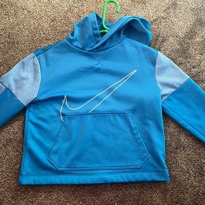 NIKE blue crop hoodie kids size L